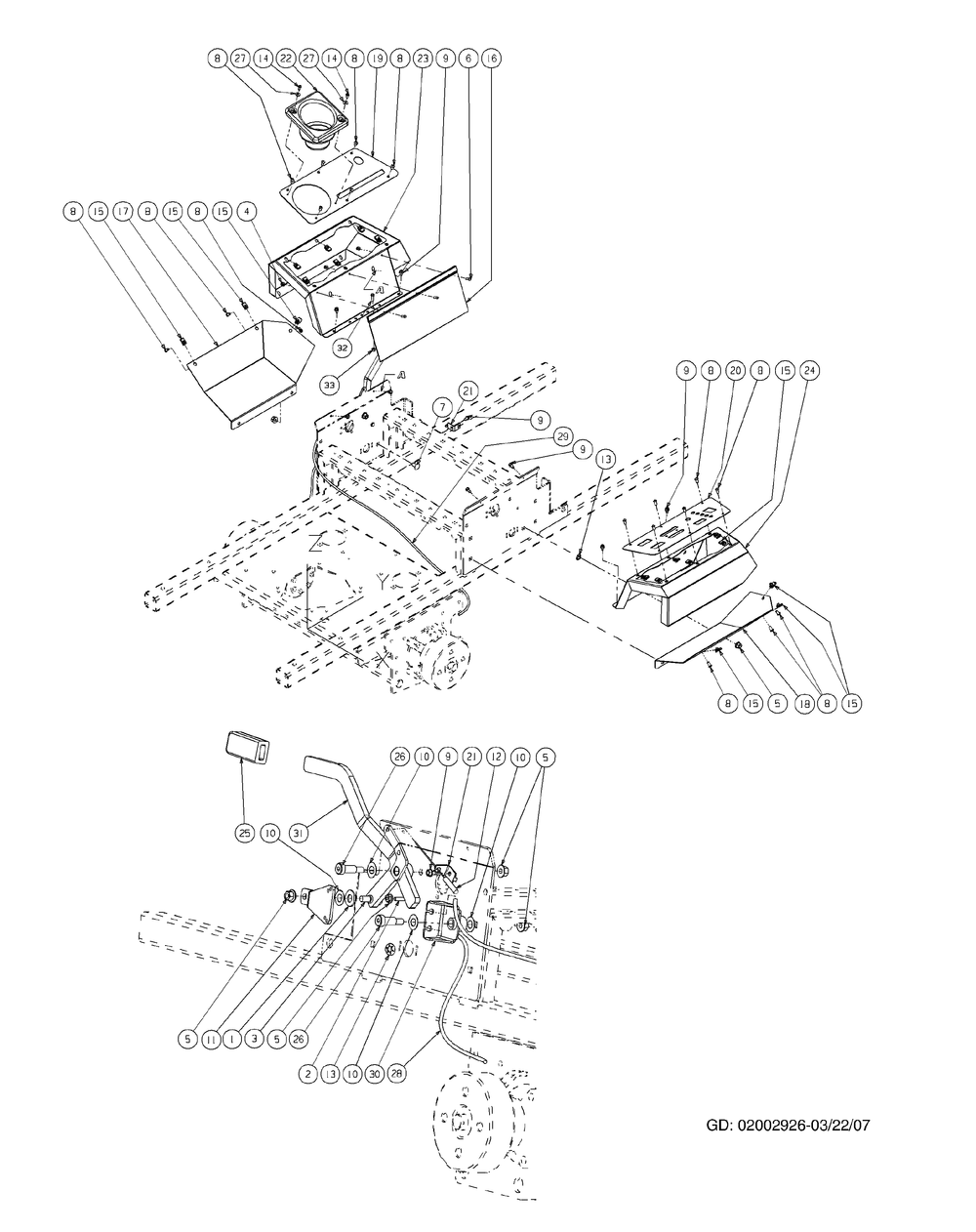 Brake Assembly Diagram and Parts List for M60-KW 53AI8CTX750-25-HP-OHV Cub Cadet Lawn Tractor